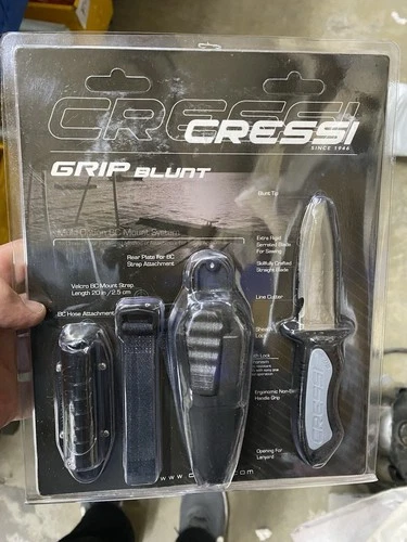 CRESSI Diving Knife for Scuba, Snorkeling, Spearfishing | The Grip - Blunt