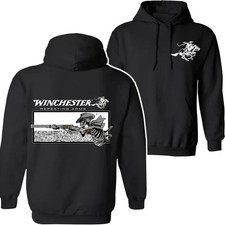 Winchester Repeating Arms Hoodie   Vintage Skeleton Cowboy Graphic