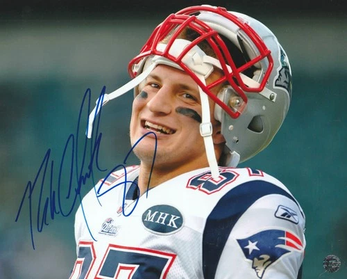 Rob Gronkowski Autographed Signed New England 8x10 Photo with COA/Hologram