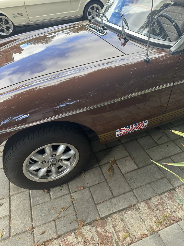 MGB 1978 convertible 2 puertas, marrón ruso, techo nuevo, embrague y batería Foto 4 de 4