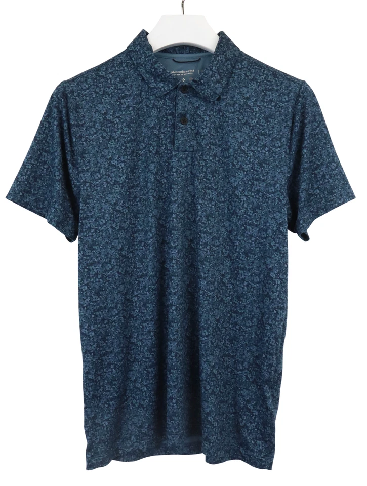 Abercrombie & Fitch Polo T-Shirt Col En Col Bleu Respirant A&F Air Knit - Photo 2/4