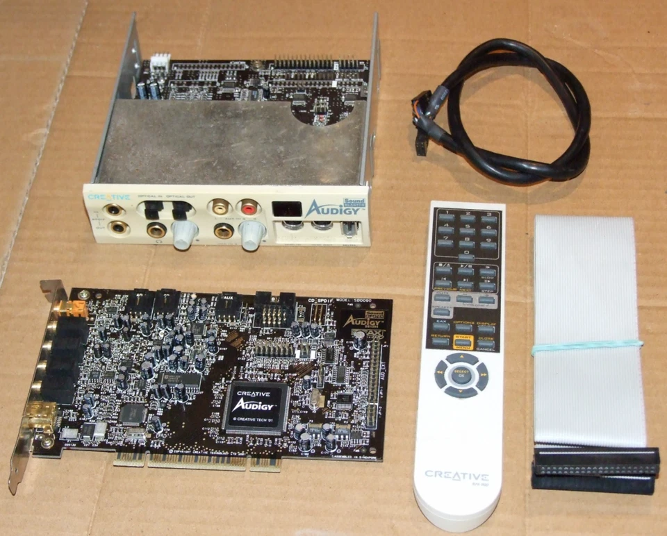 Creative Labs Sound Blaster Audigy SB0090 set with remote and cables