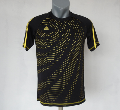 Adidas F50 Mens Activewear Jersey Black Yellow T-Shirt Size Boys