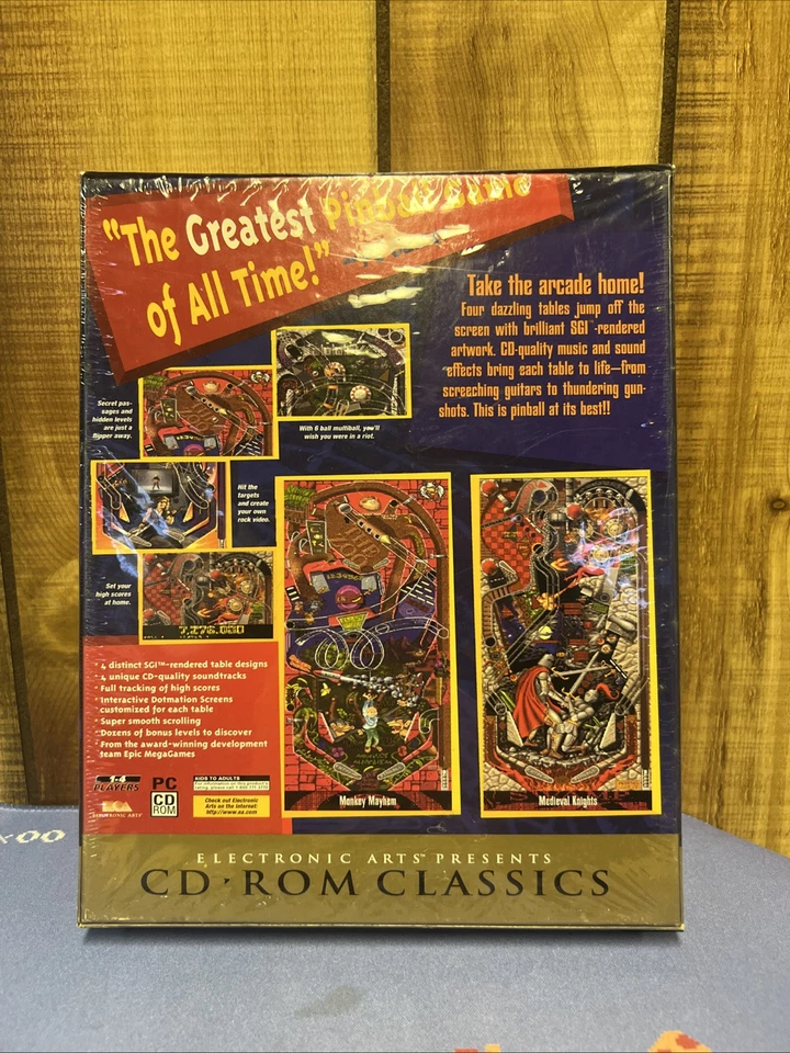 Extreme Pinball -  1997 Electronic Arts - Big Box - PC Game - Sealed New - Image 2 of 3