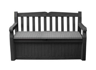 Solana 70 Gallon Storage Bench Deck Box for Patio Storage, Front Porch Decor ...