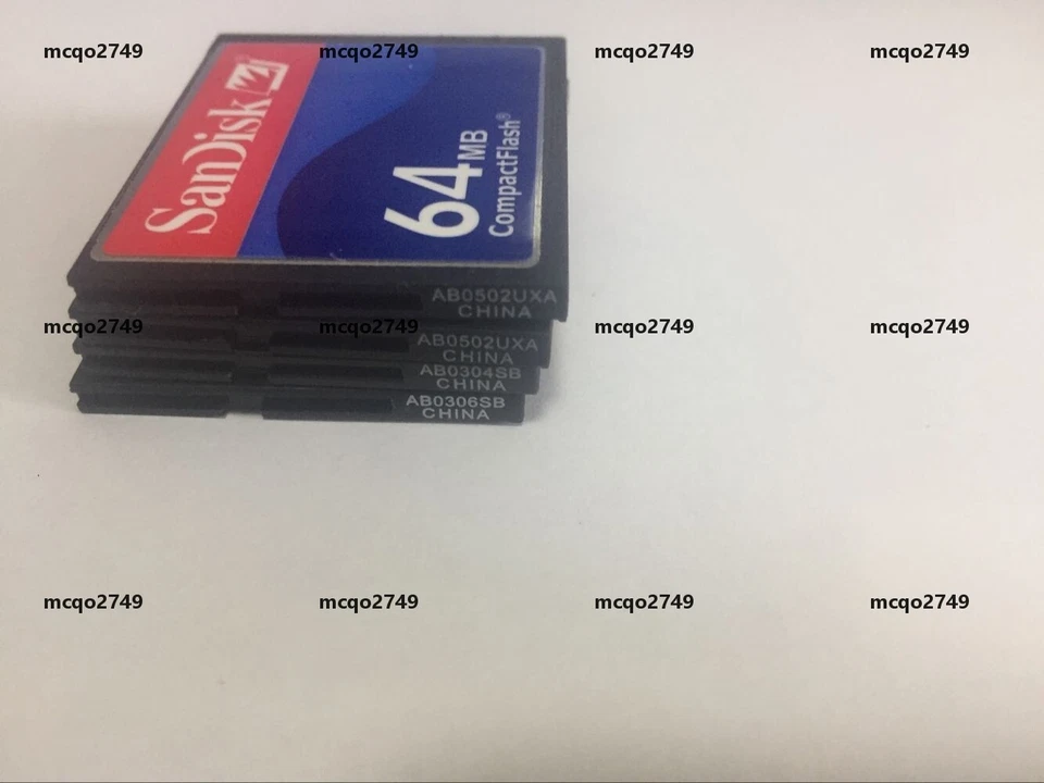 5PCS 64MB SanDisk CompactFlash CF Memory Card 64MB SDCFB/SDCFJ-64 - Image 2 of 3