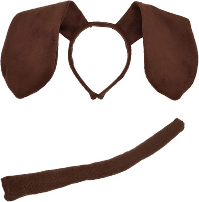 Animal Dog Long Ears Headband and Tail - Puppy Pooch Costume Accessory -Ears and