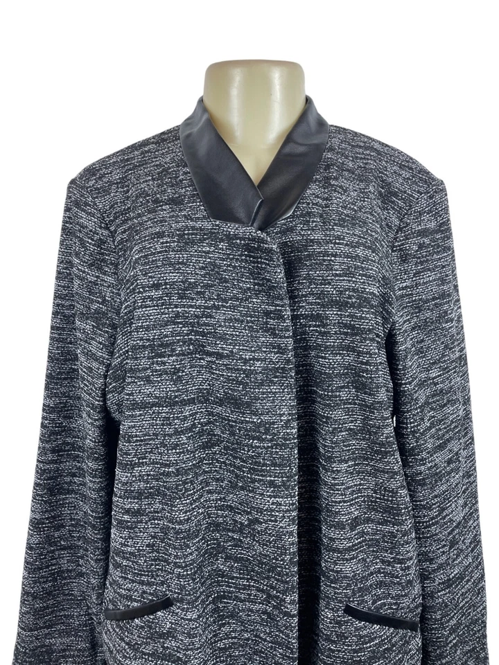 Abrigo para mujer Apt.9 gris jaspeado hasta el muslo calce relajado talla XL - NUEVO CON ETIQUETAS Foto 4 de 4