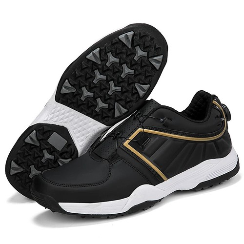 Men‘s Golf Shoes Waterproof Non-slip Spikeless Golf Training Lace-up Sneakers - Picture 8 of 31