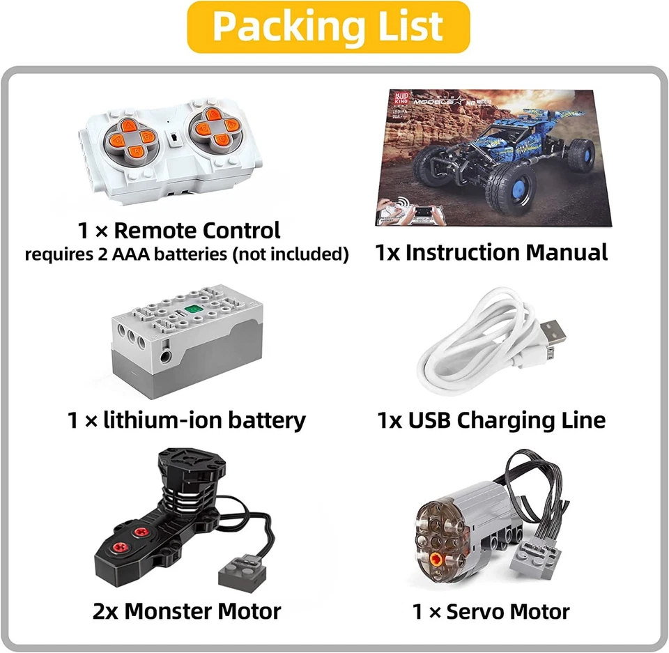 Mould King 18019A Buggy Bausatz 708 Teile Fernbedienung App Neu OVP - Bild 3 von 4