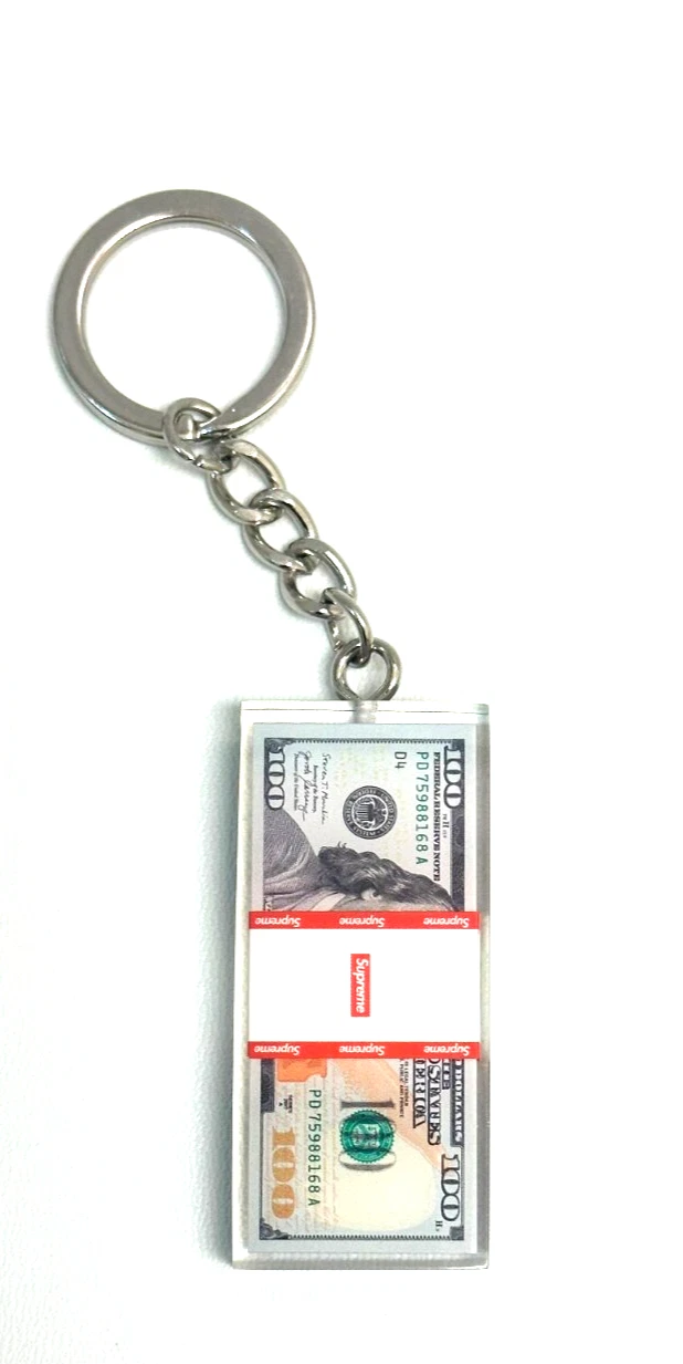 Porte clés presse papiers neuf Supreme Hundred Dollar Benjamin Bill Cash Money FW24