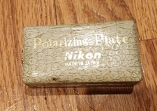 Nikon Microscope Lens Polarizing Plates Drop In Vintage With Case
