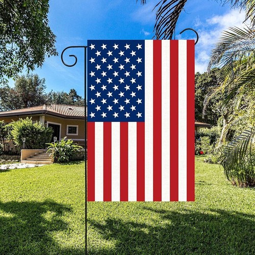 2er Pack Amerikanische Flagge Gartenfahnen, 12” x 18” Doppelseitig Patriotisch Normal - Bild 7 von 7
