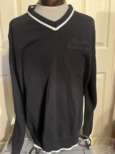 Sean John V-neck pullover sweater with ribbed size XL black