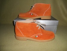 SCARPE STIVALETTI POLACCHINE DONNA TAGLIA 36 CAMOSCIO ARANCIO TIPO CLARKS DESERT