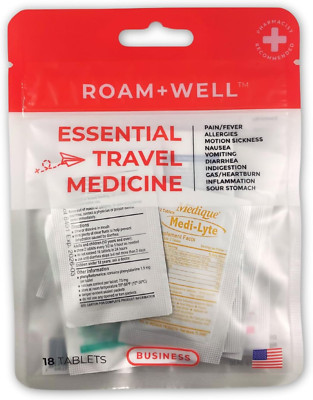 Essential Travel Medicine Kit, OTC Travel Medication, TSA Approved (Business ...