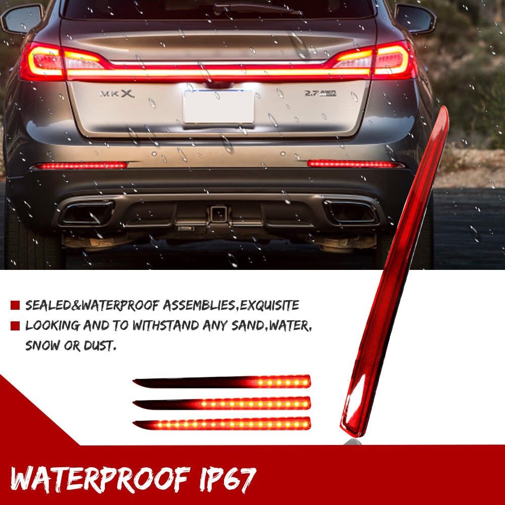 Tonsya 3-in-1 Red Lens Bumper Reflector For Lincoln Zambia - Foto 11