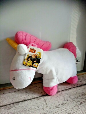 Despicable Me Licorne Moche Peluche Doudou Coussin Licorne Blanc