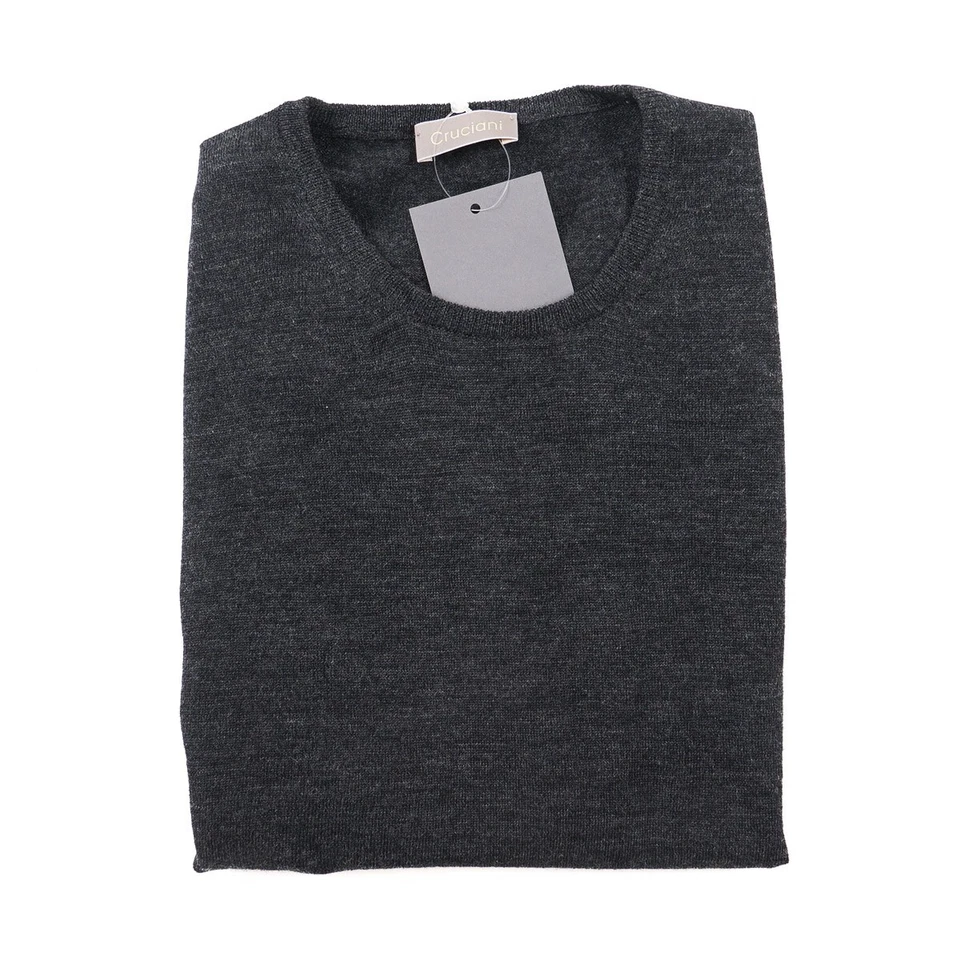 Chaleco Suéter Cruciani Gris Carbón Calibre Fino Lana Merino M (UE 50) NUEVO CON ETIQUETAS Foto 2 de 3