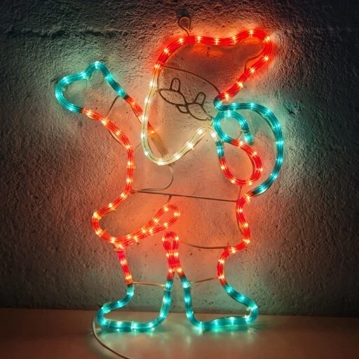 Vintage Christmas Rope Light Santa Claus Indoor Outdoor 20
