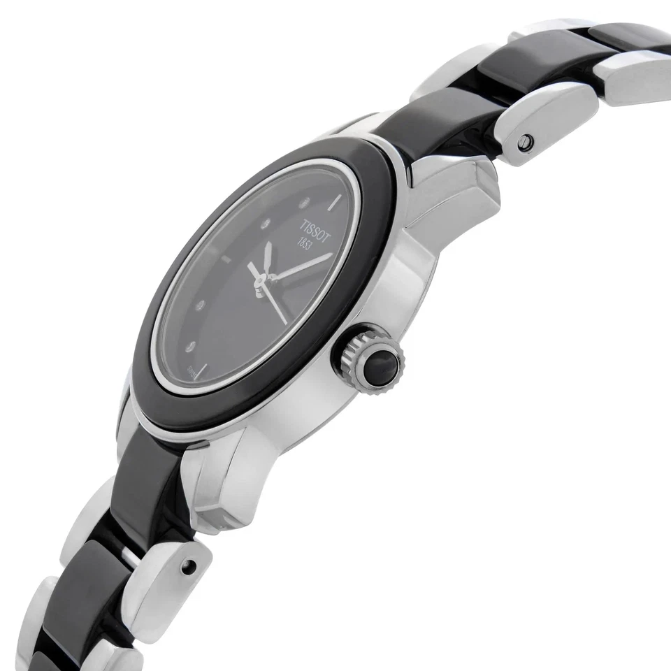 Tissot T-Trend 28mm Steel Ceramic Diamond Dial Quartz Watch T064.210.22.056.00 - Image 3 of 4