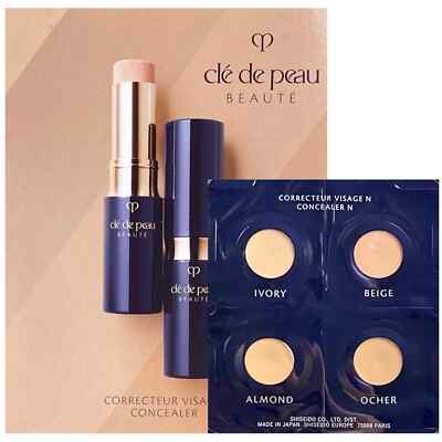 2 X Cle De Peau Correcteur Visage Concealer Sample Pack Ivory Beige almond Ocher