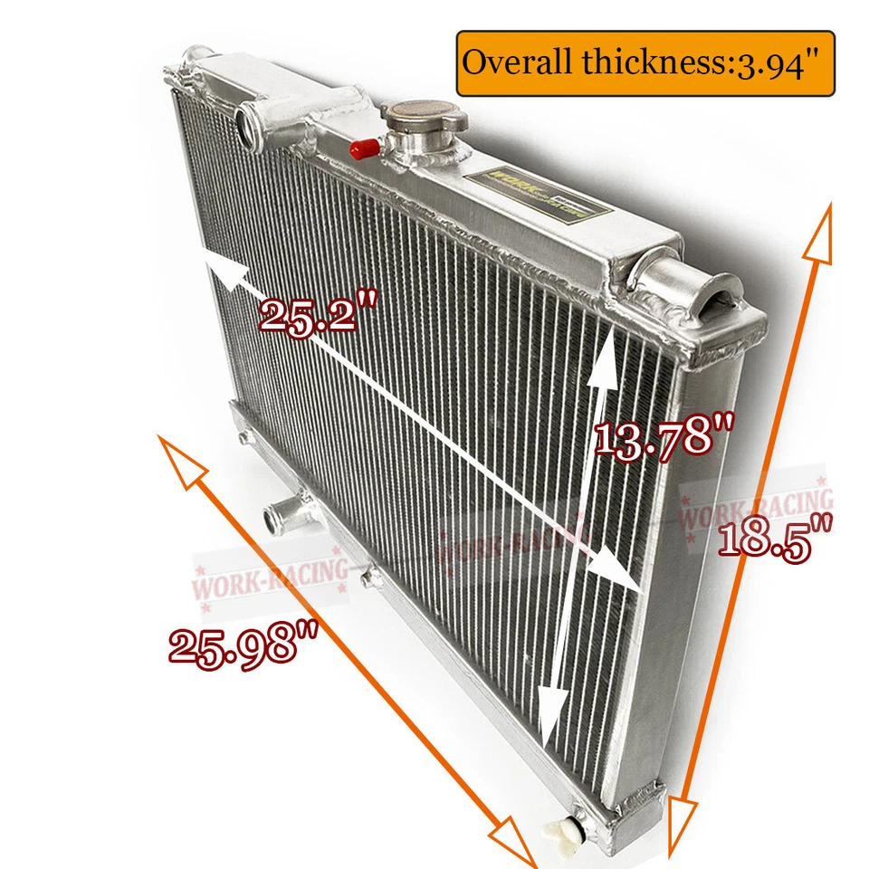 Aluminum Radiator For 1993-1997 Toyota Corolla AE101/92-98 Geo Prizm 1994 manual - Image 3 of 4