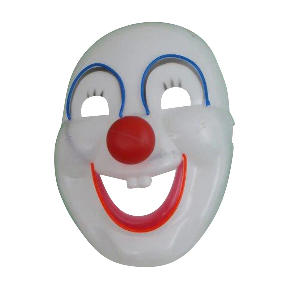 LED Leucht-Maske Kinder  Clown mit roter Nase Karneval Fasching Fastnacht - Bild 2 von 3