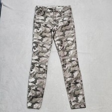 Pilcro And The Letterpress Jeans 25 High Rise Skinny Gray Camo Velvet 27x27.5