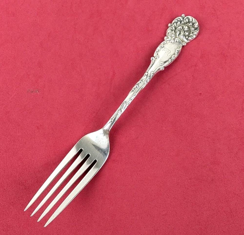 Sterling Silver La Reine by Reed & Barton  Fork 7" Antique 1893 w Mono 52 grams