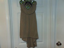 Women's Gray Sequined Strapless Dress Size XS By Express