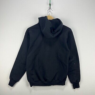 Vintage 90s Russell Athletic Zip up Hoodie Small Black Blank Vintage 90s Russell Athletic Zip up Hoodie Small Black Blank