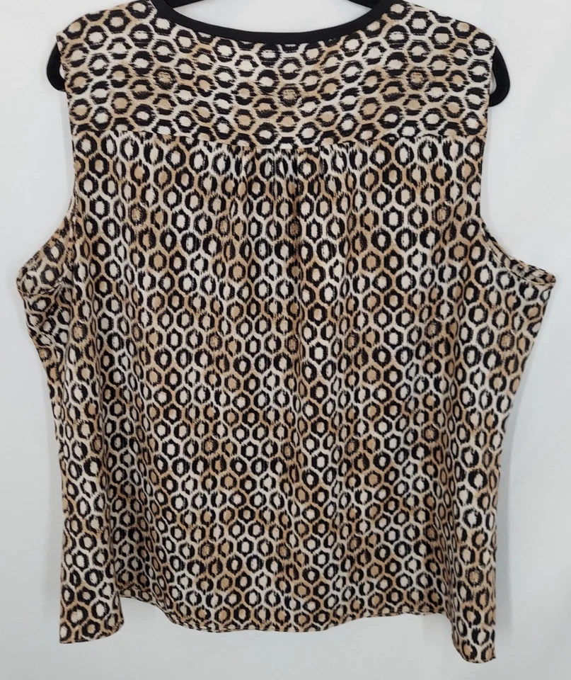 Mujer.Ellen Tracy Tank Talla Grande XL Estampado Animal Geométrico V15 Foto 2 de 3