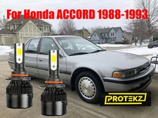 Led Accord 1988-1993 Headlight Kit 9006 Hb4 6000k White Cree Bulbs Low Beam