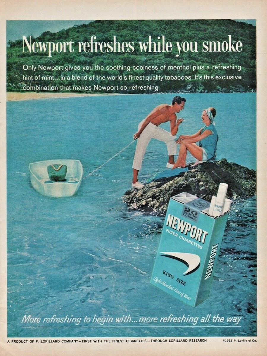 history of newport cigarettes 1962 Newport Menthol Cigarettes P. Lorillard Co