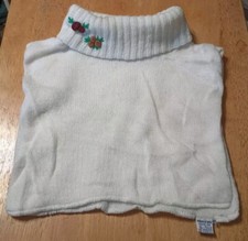 Vintage White Acrylic Sweater Mock Turtleneck Dickey One Size Women's Japan