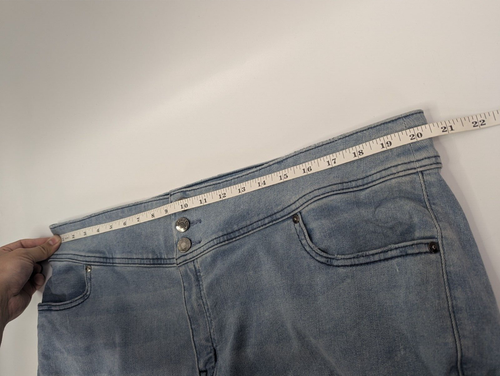Lane Bryant Women's 22 High-Rise Jegging Jeans Flex Magic Waistband Distressed - Picture 7 of 12