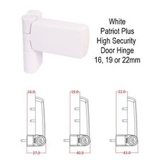 UPVC Door Flag Hinge Trojan Patriot Plus High Security 3D Adjustable PAS24