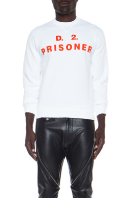 Dsquared2 Sweatshirt White Hoodie Dean Fit Size M Dsquared Made in