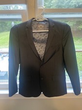 Appaman Fine Tailoring Gray Plaid Casual Blazer Jacket Boys Size 14