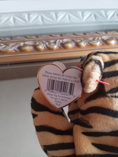 TY Beanie Baby - STRIPES the Tiger RARE Tag errors - Picture 4 of 8
