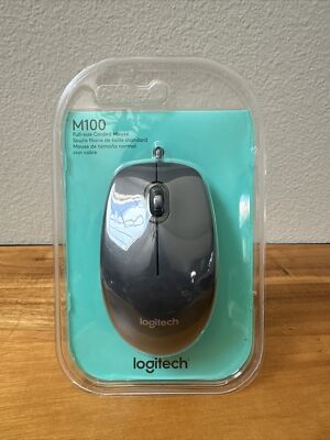 Logitech M100 Wired Optical Mouse NEW SEALED