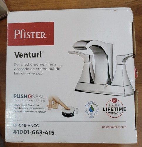 Pfister Venturi LF-048-VNCC Centerset 2-Handle Bath Faucet Polished Chrome NEW