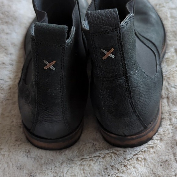 Frank Wright Mens Willow Leather Ankle Chelsea Boots Black  display picture 2