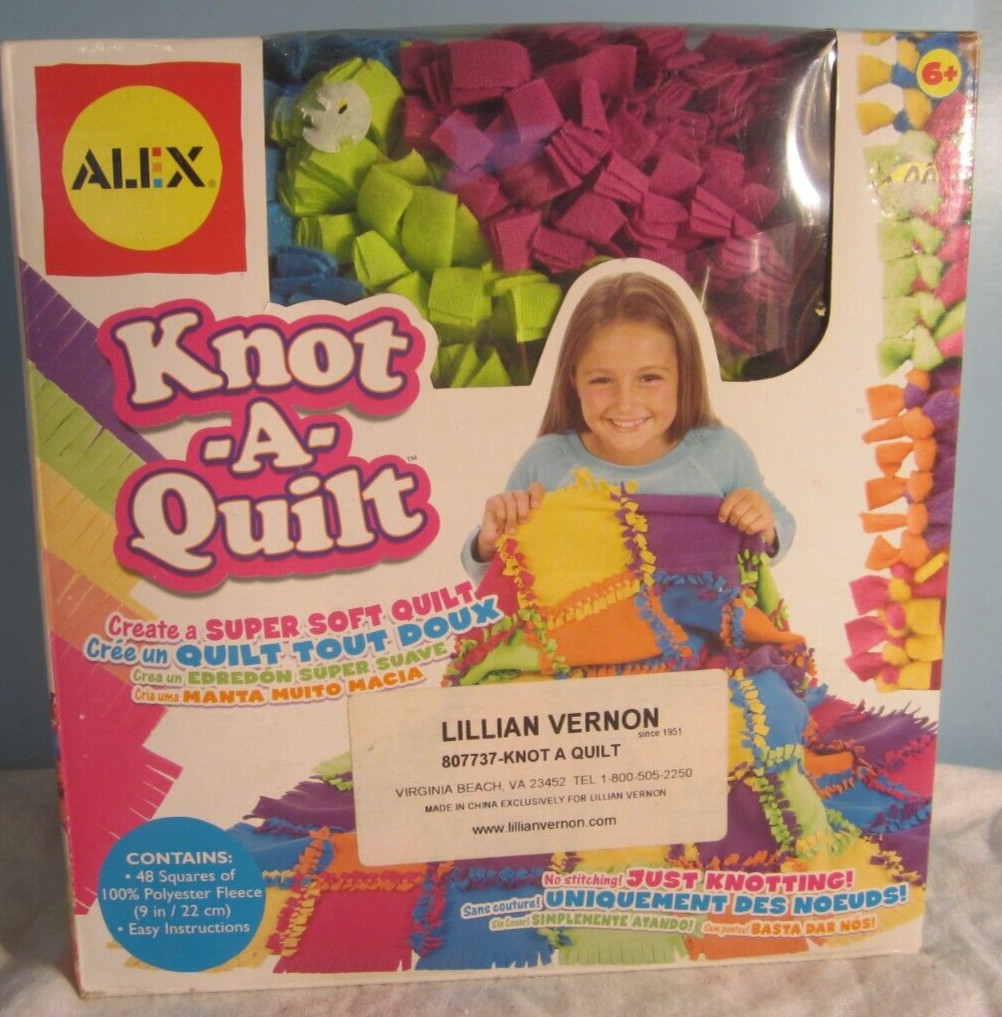 Alex DIY No Stitch Knot-A-Quilt Pattern Kids Art and Craft A