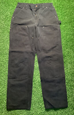 パンツ 70s vintage USA carhartt double knee 34 Vintage 70's Carhartt Pants Mens 34x34 Black Double Knee