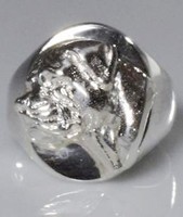 GroßEr Chevalier-Ring Dogue De Bordeauz-Bulmastif Sterling Silber Luce