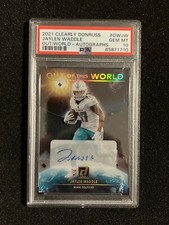 2021 Clearly Donruss Jaylen Waddle #OWJW  Out Of This World RC Auto #2/20 PSA 10