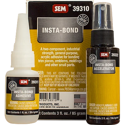 SEM 39310 InstaBond 2 Component Auto Body Bonding Adhesive Kit 3 oz
