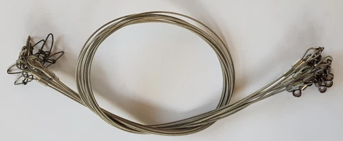 WIRE TRACE LEADER 316 STAINLESS WIRE ,CLEAR NYLON COATED, 50 cm, 50 kg rated